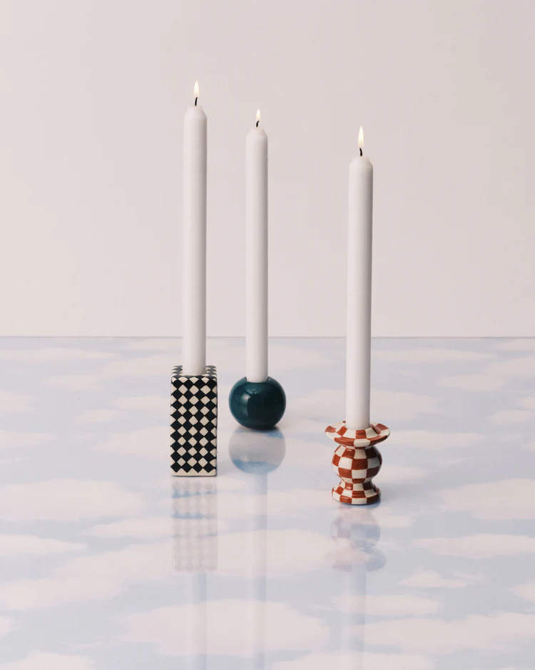 Kandelaars Chessboard Candle Holders Set 3