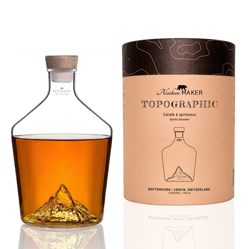 Karaf Whiskey Decanter Topographic Matterhorn
