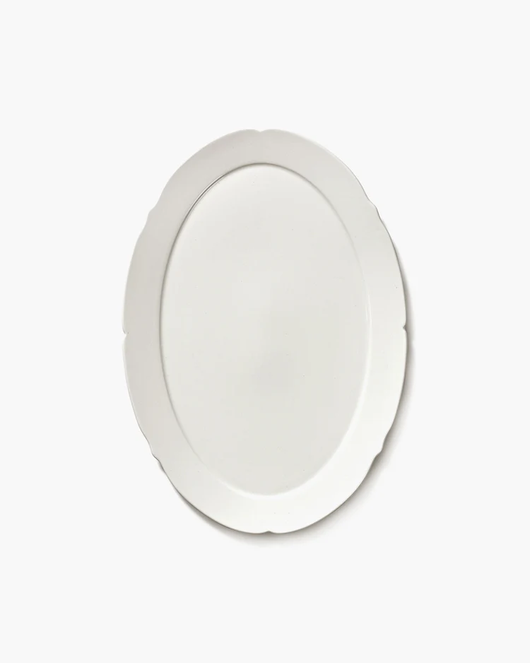 Bord Silhouette Ovaal L30 B21 H1,5 cm Wit