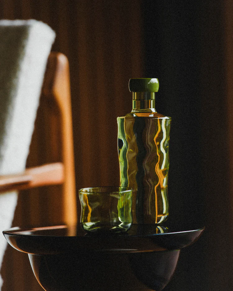 Waterglas Paveau Swirl Longdrink Moss Mosgroen