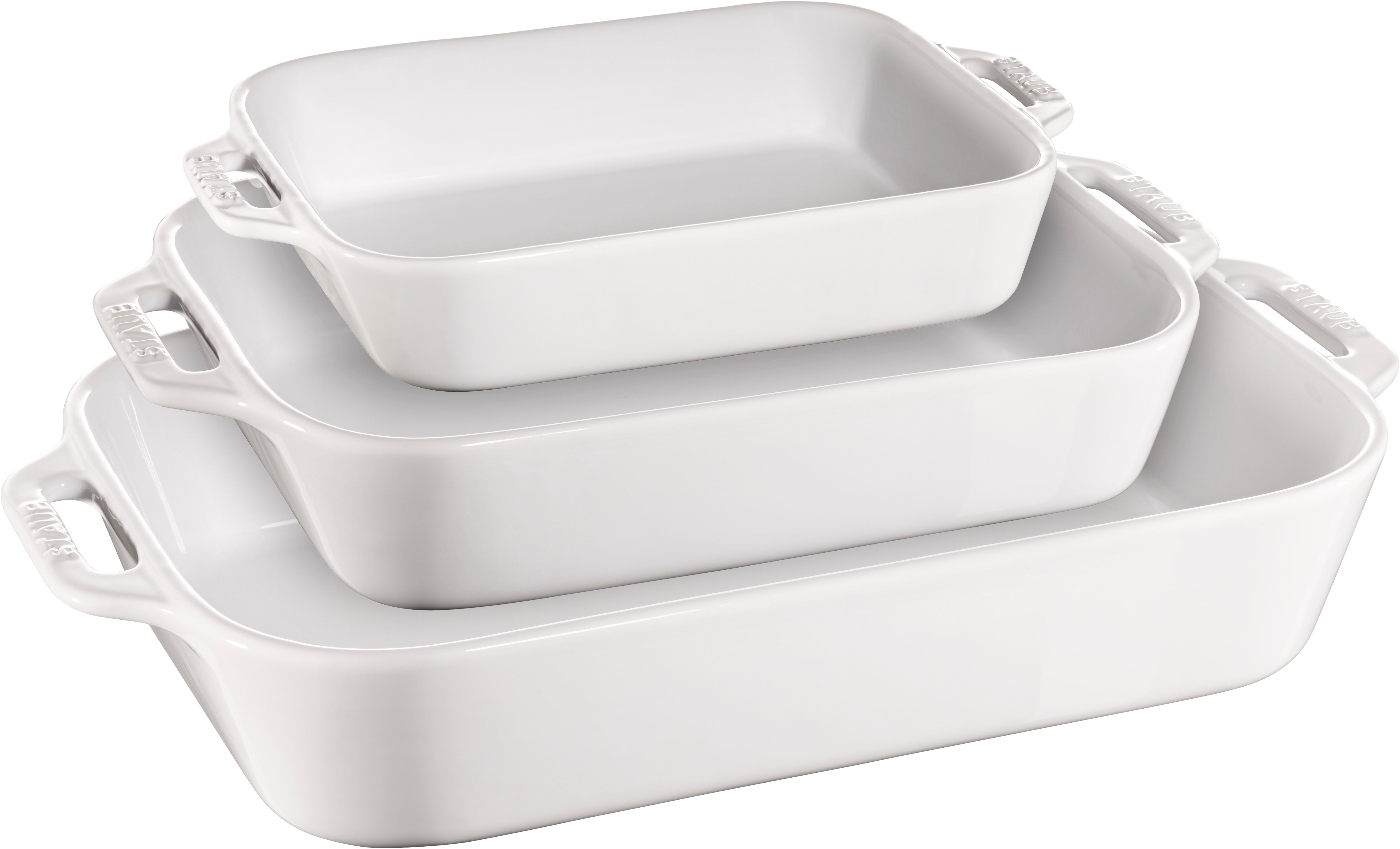 Ovenschaal Ceramic 20 + 27 + 34cm Set 3 White BLACK FRIDAY