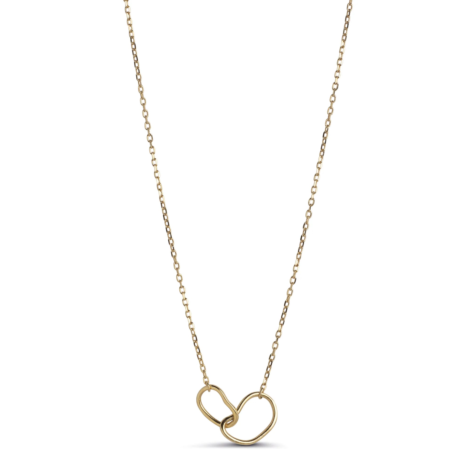 Halsketting Enamel Organic Double Circle