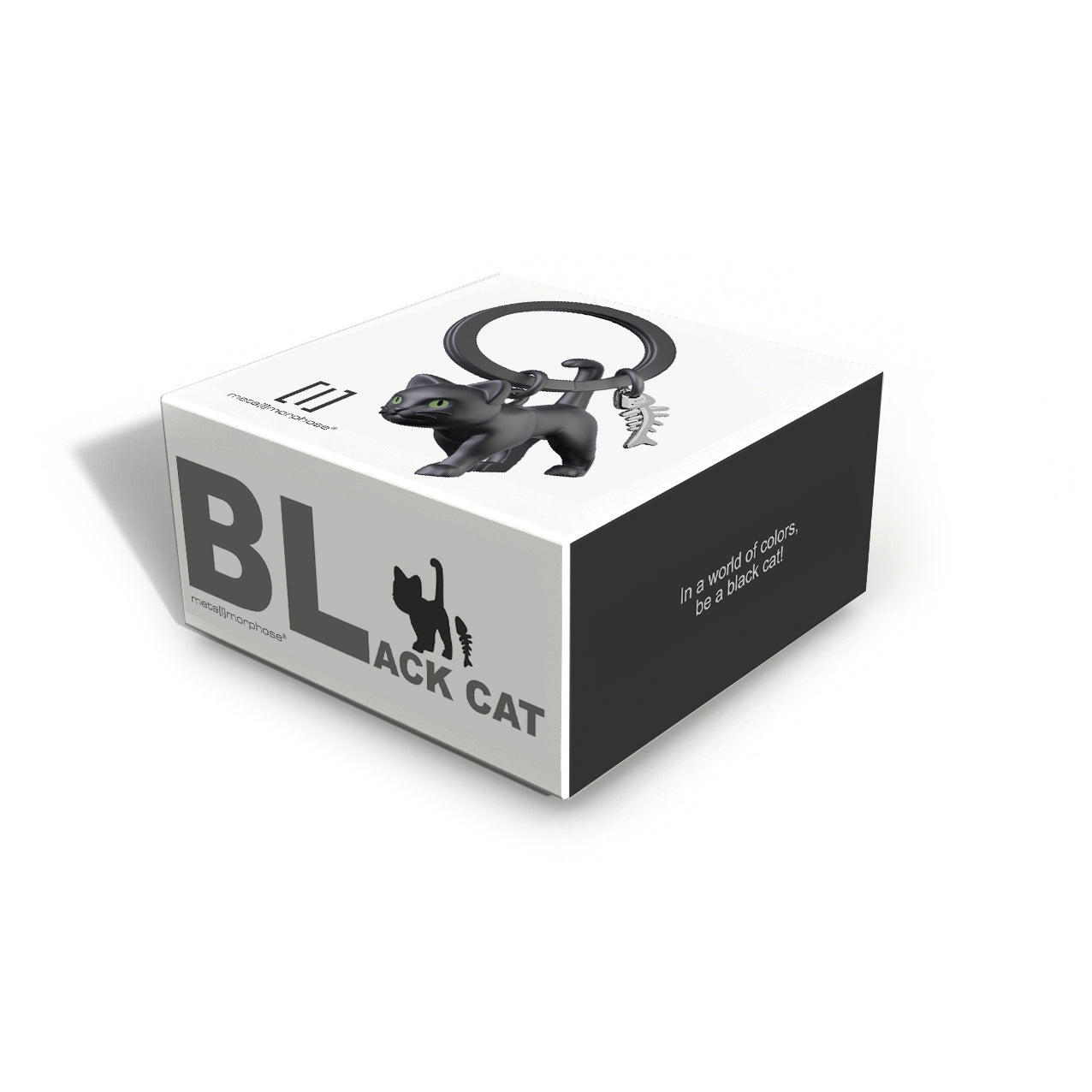 Sleutelhanger Animal Collection Black Cat with Fish Bone