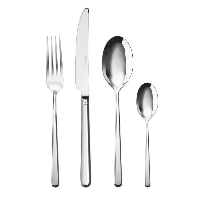<transcy>Cutlery Set 24 pieces S.H. Linear Steel</transcy>