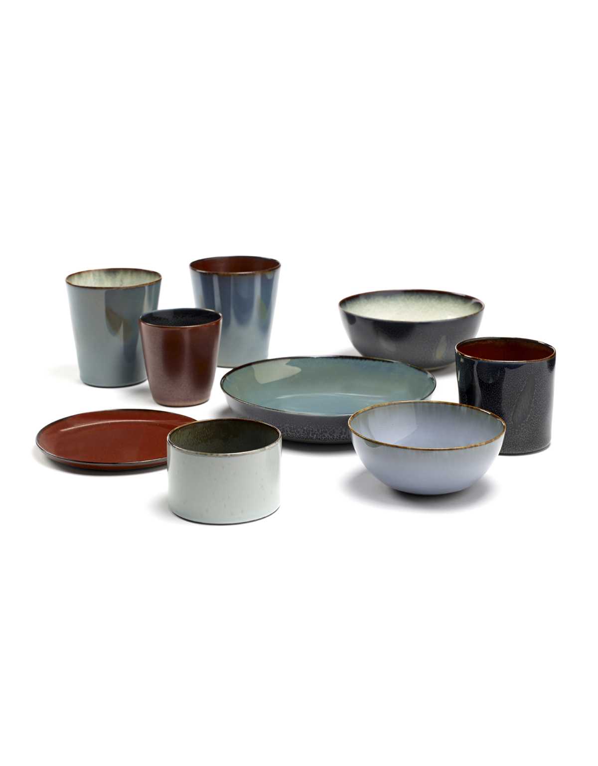 BEKER CYLINDER HOOG D7,5 H7,5 SMOKEY BLUE / MISTY GREY