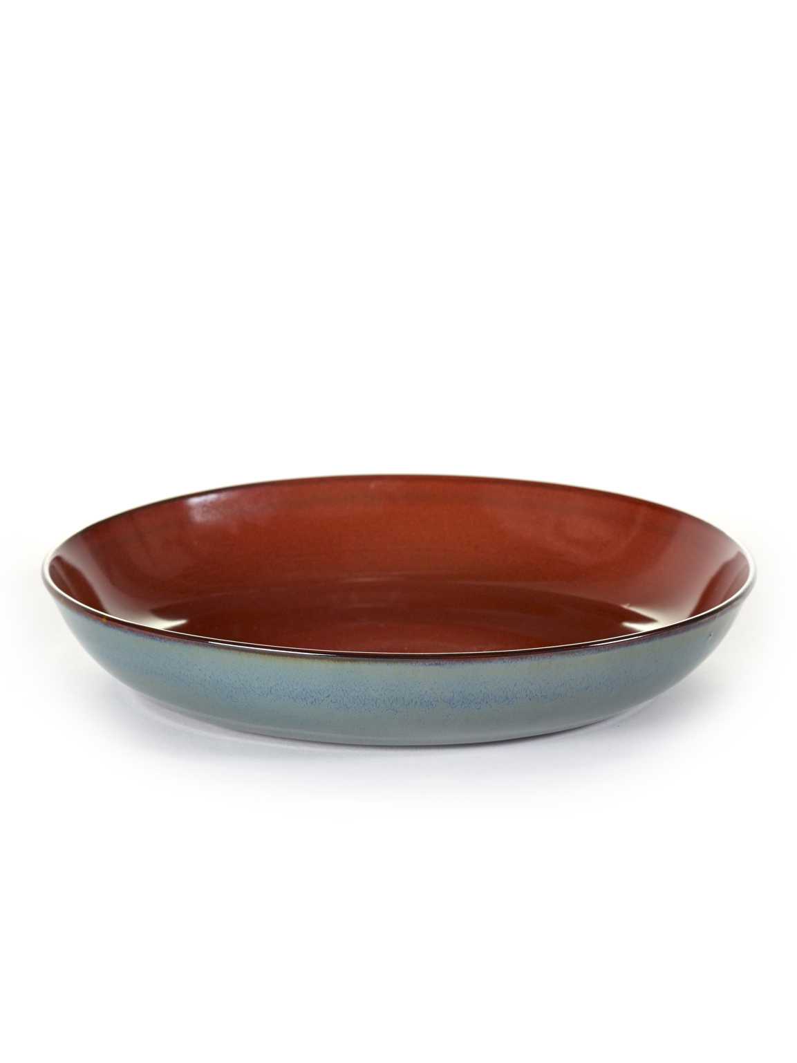 PASTA BORD D23,5 H4,5 CM RUST/SMOKEY BLUE