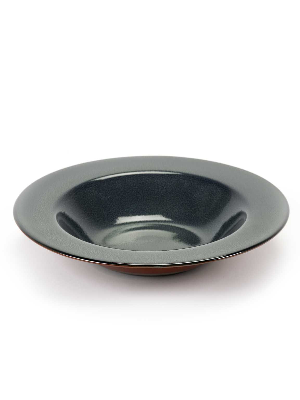 BORD DIEP DEGUSTATIE LARGE ROUND D27,3 H5,3 CM DARK BLUE/RUST