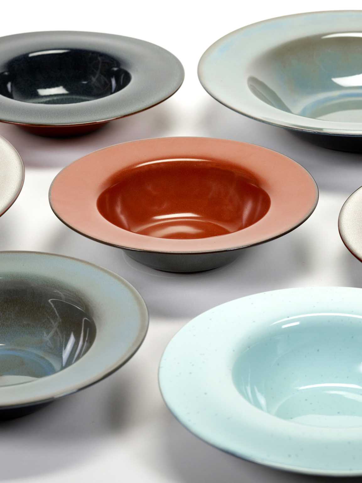 BORD DIEP DEGUSTATIE LARGE ROUND D27,3 H5,3 CM LIGHT BLUE/SMOKEY BLUE