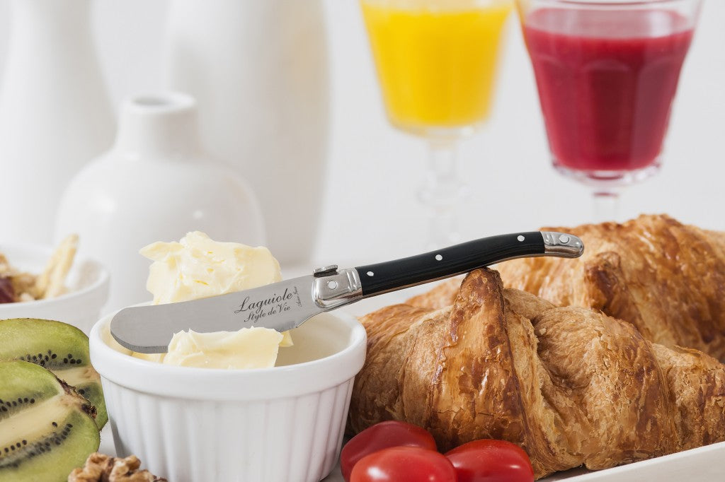 Botermessen Laguiole Premium Set 4 Zwart