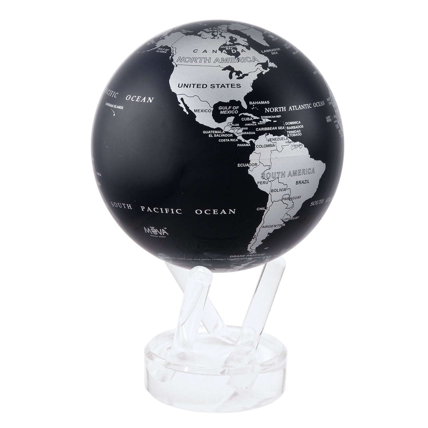 Wereldbol Black and Silver M