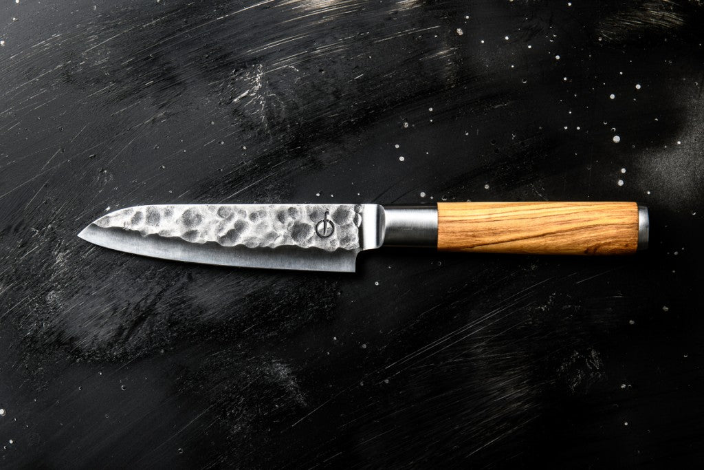 Mes Forged Olijfhout Santoku 14 cm