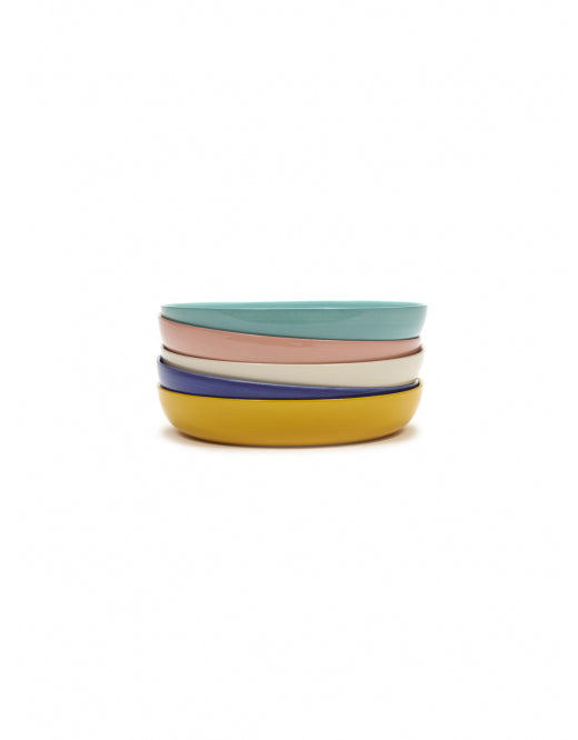 <transcy>Plate High Feast L22 X W22 X H4 Cm Delicious Pink Paprika Blue</transcy>