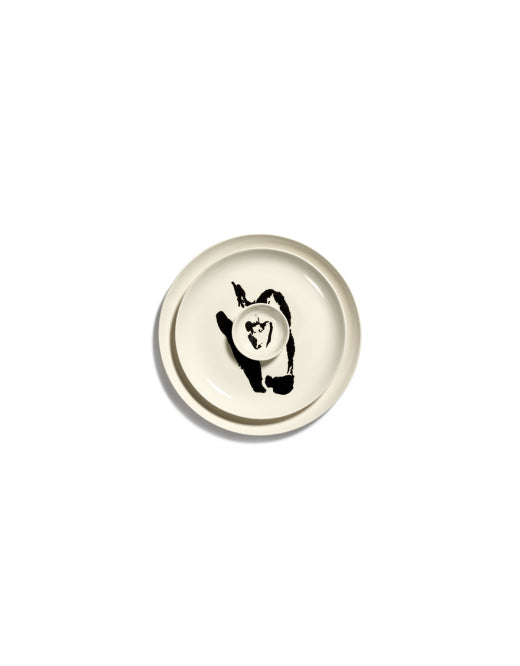 <transcy>Plate Feast L L26,5 X W26,5 X H2 Cm White Paprika Black</transcy>