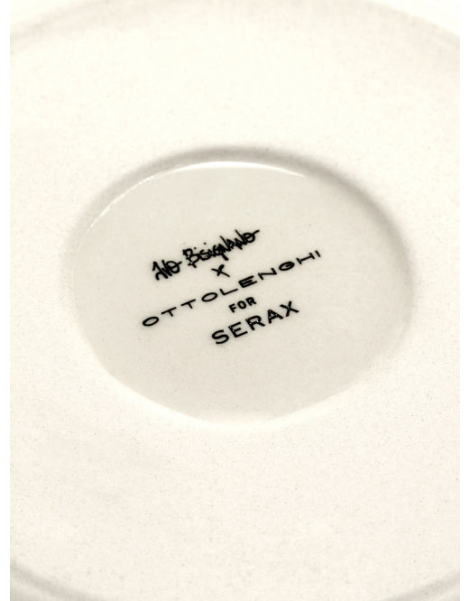 <transcy>Plate Feast L L26,5 X W26,5 X H2 cm White Swirl-Stripes Blue</transcy>