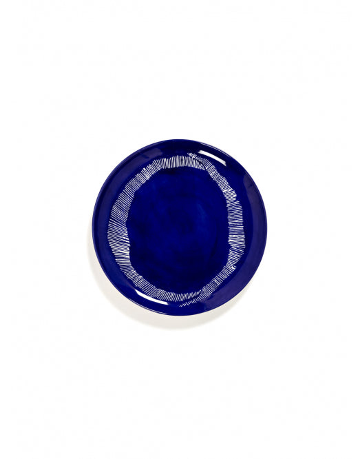 Bord Feast L D26,5 X H2 Cm Lapis Lazuli Swirl-Stripes Wit