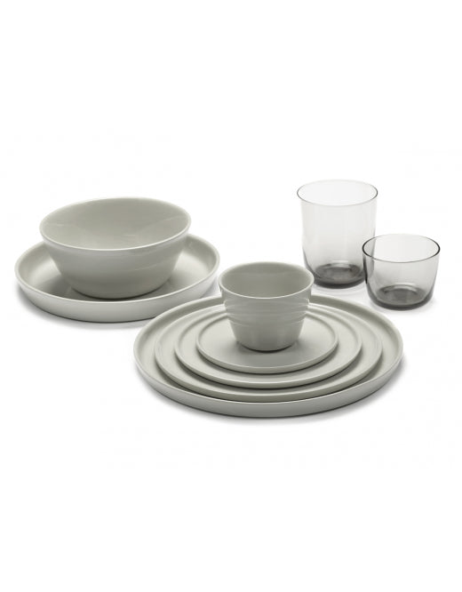 Water Glazen Cena Laag D8 H6 cm Set 4 Smokey Grey