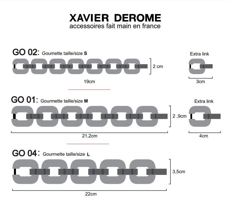 Armband Xavier Derome Gourmette Large (meerdere kleuren)