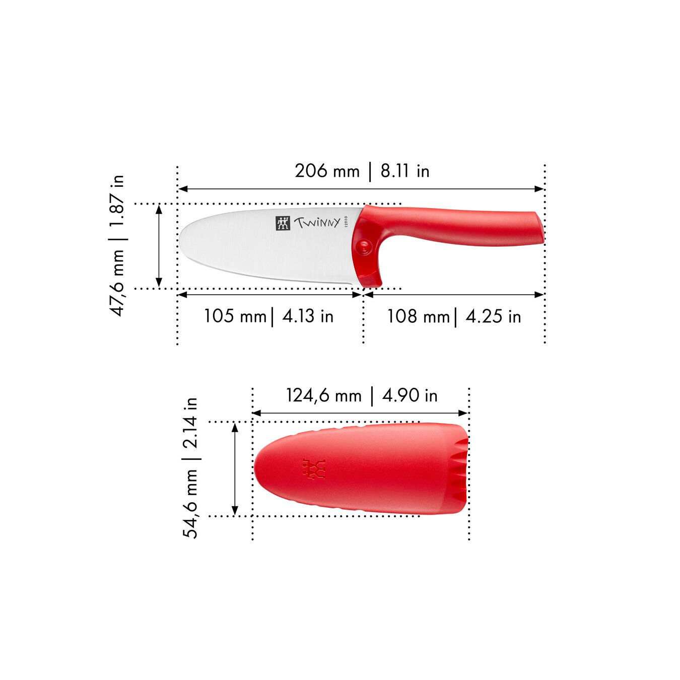 Mes Zwilling Twinny Kindermes Rood