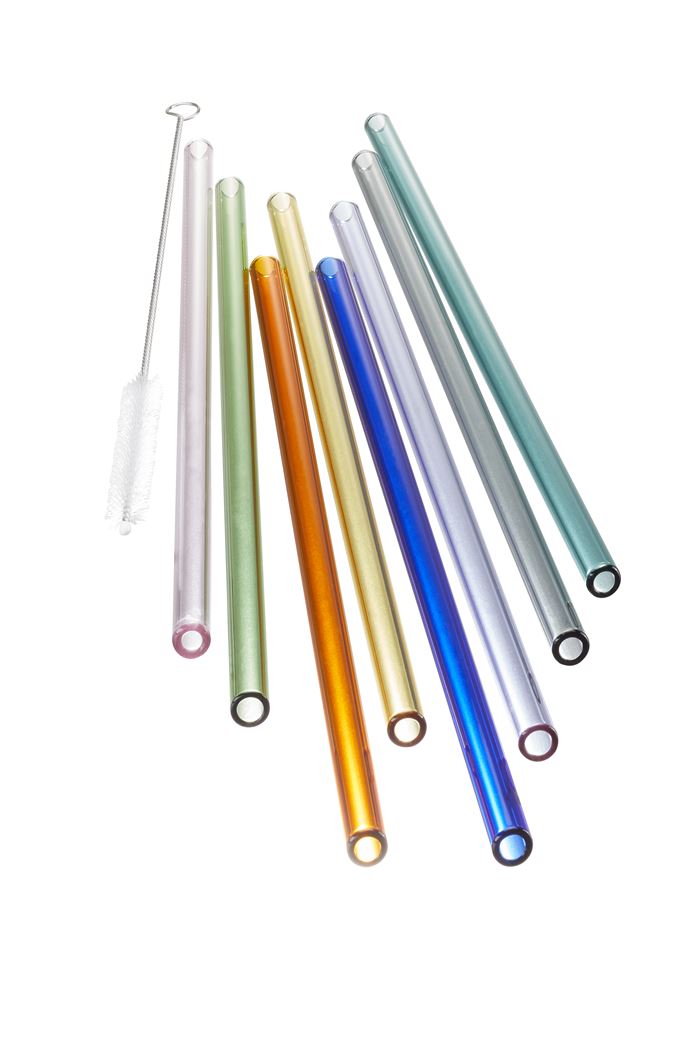 Glazen rietjes Gefu set 8
