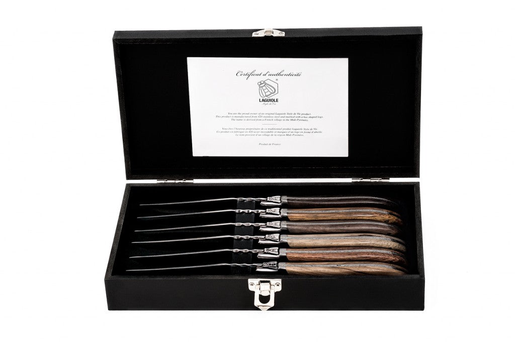 Steakmessen Laguiole Luxury Set 6 Mix