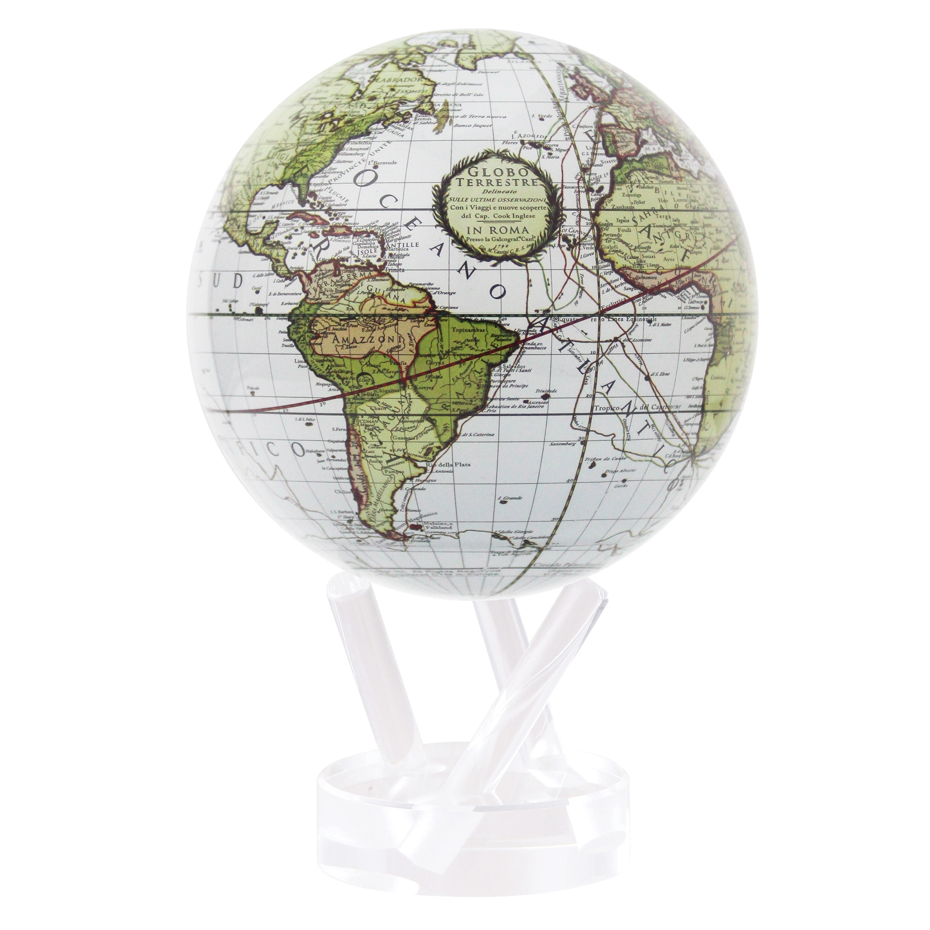 Wereldbol Antique Terrestrial White M