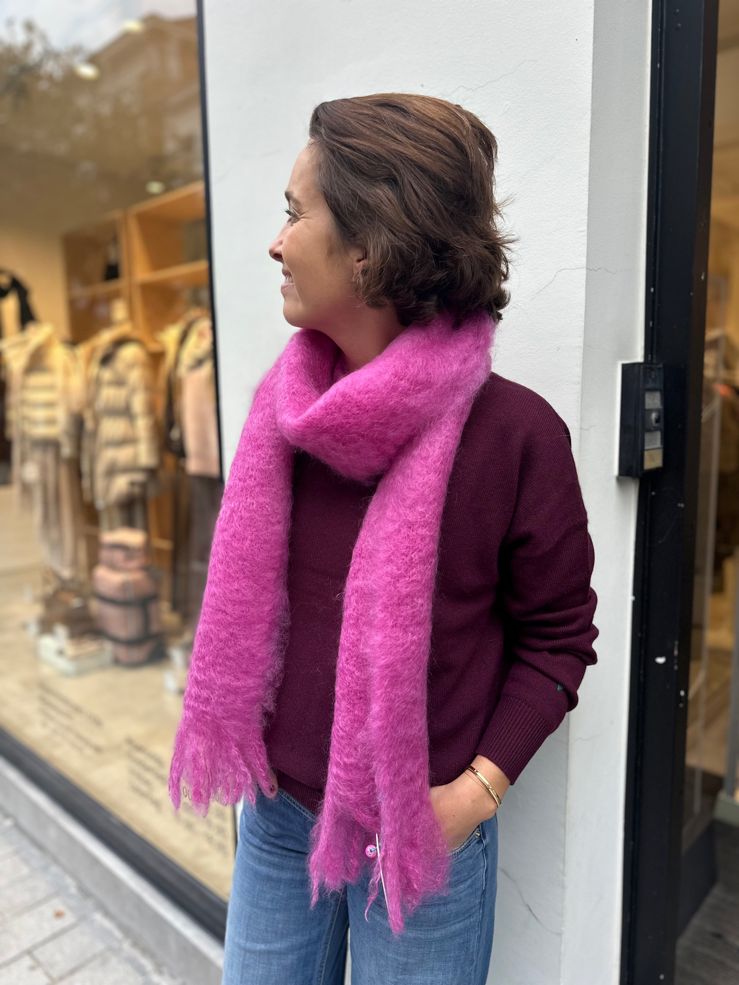 Sjaal Lulah Fluffy Classic Uni Fuchsia