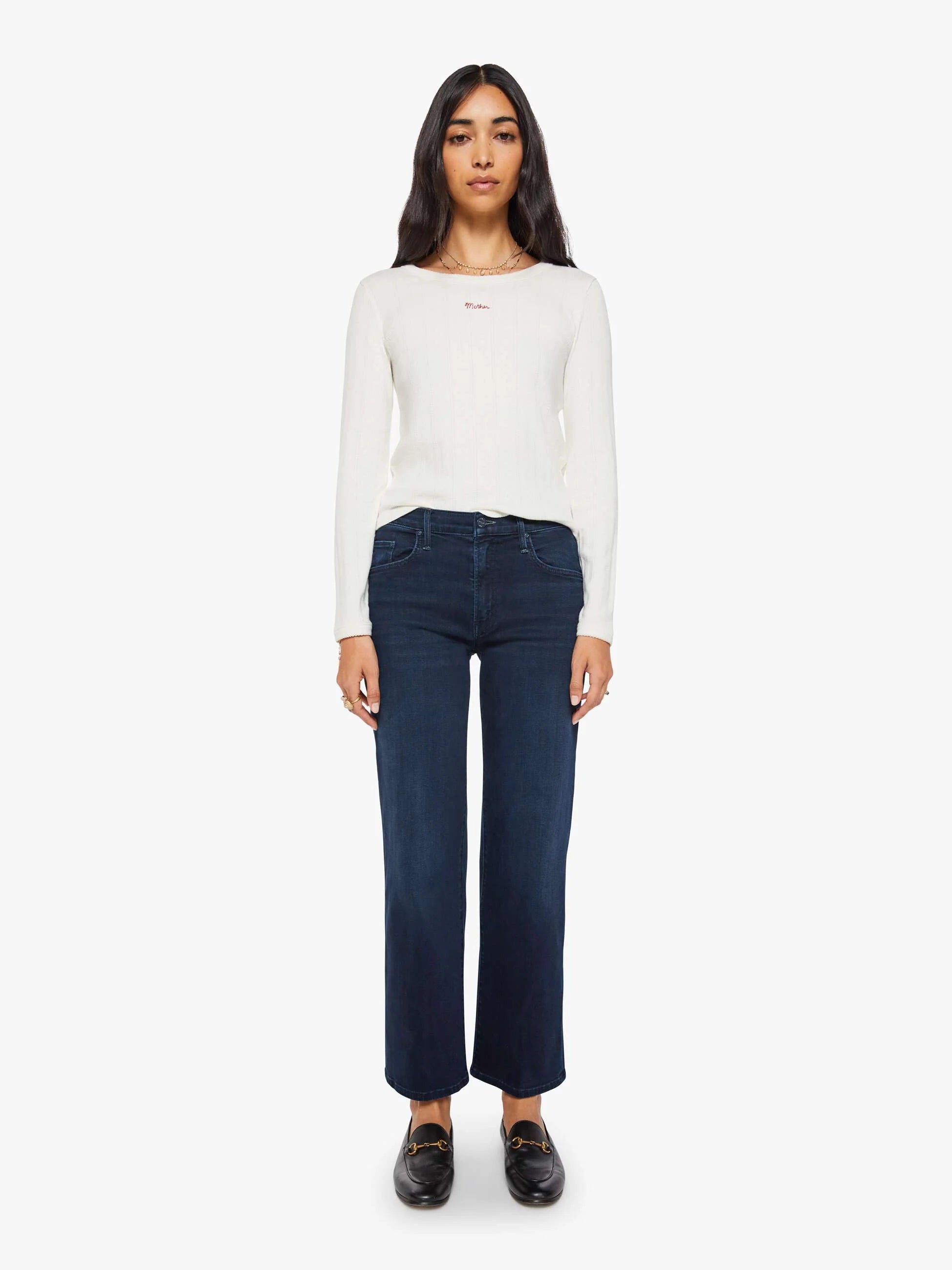 Jeans Mother The Mid Rise Rambler Zip Ankle