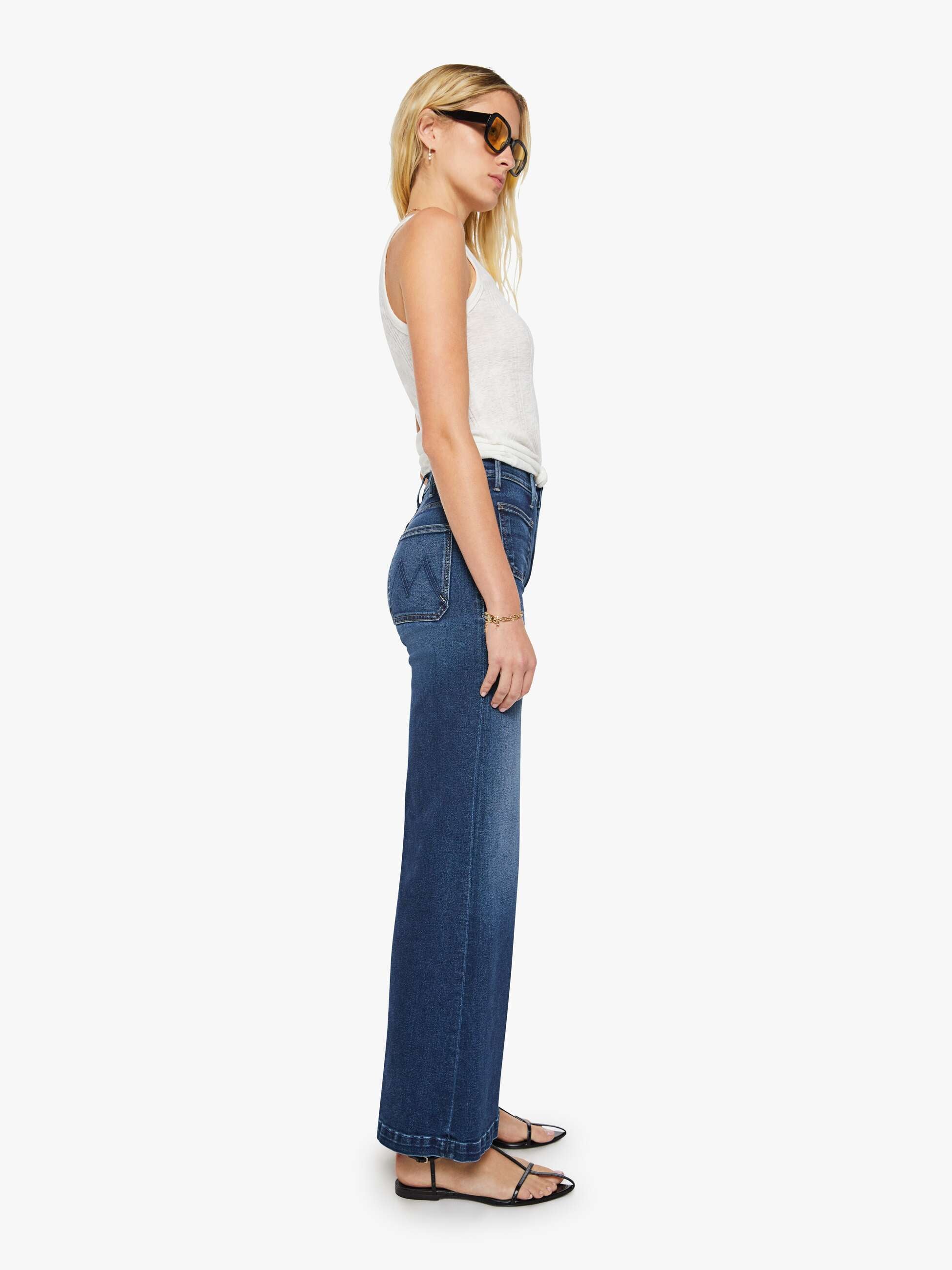 Jeans Mother The Hustler Roller Patch Pocket Sneak