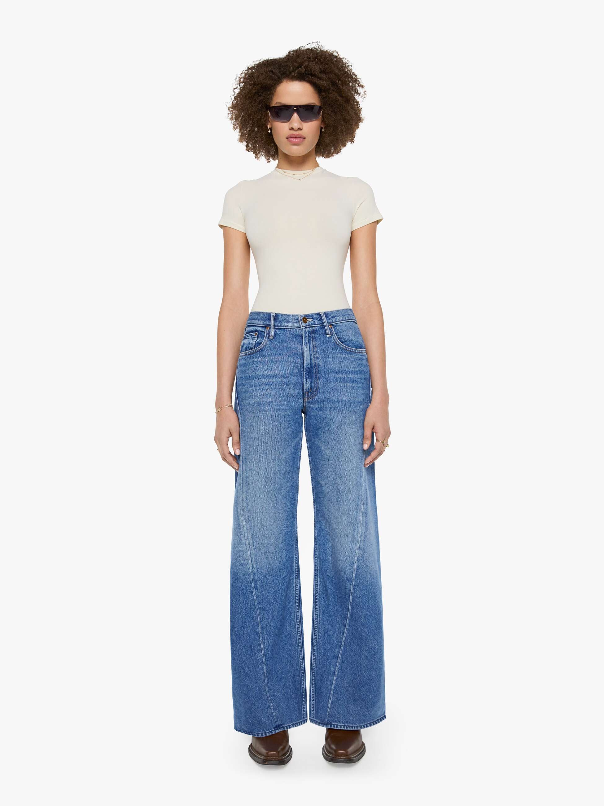 Jeans Mother The Lemon Twist Sneak