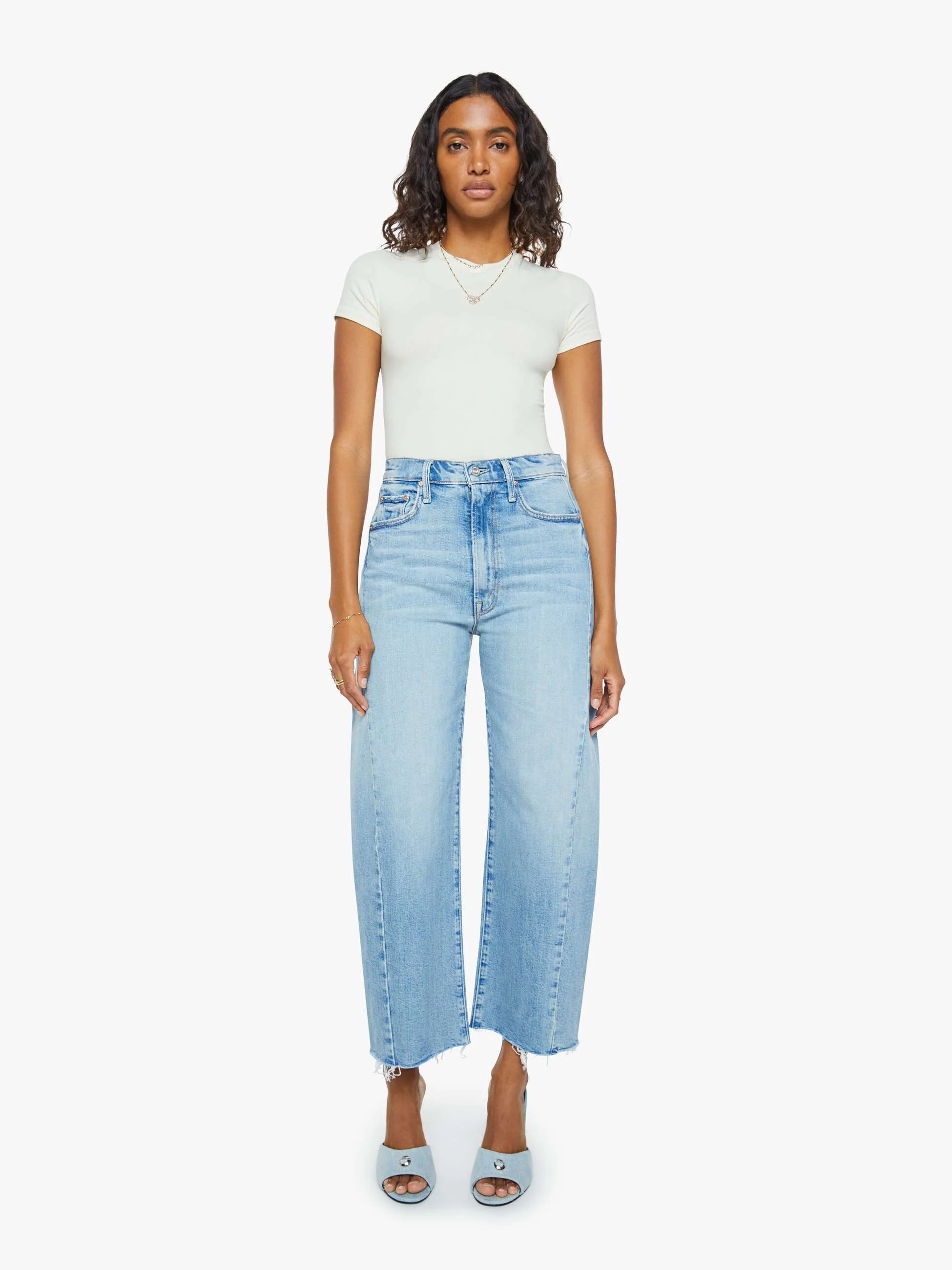 Jeans Mother The Half Pipe Ankle Fray