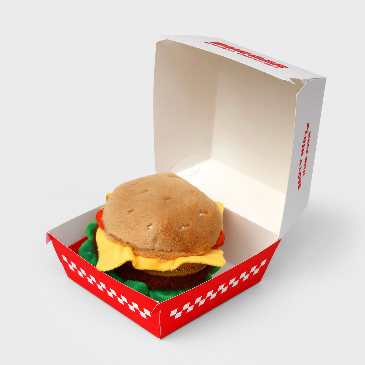 Pochette Plush Zip Pouch Hamburger
