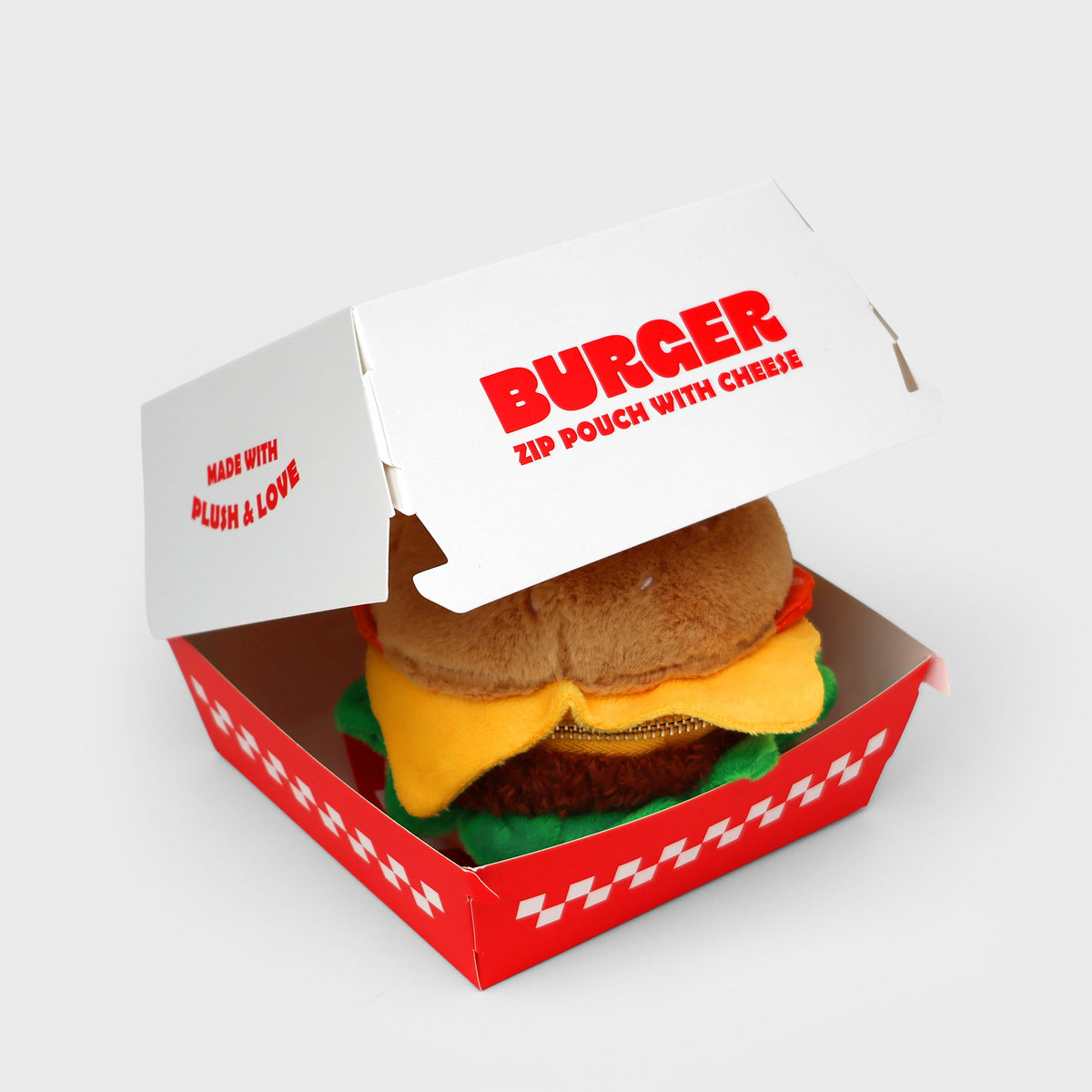 Pochette Plush Zip Pouch Hamburger