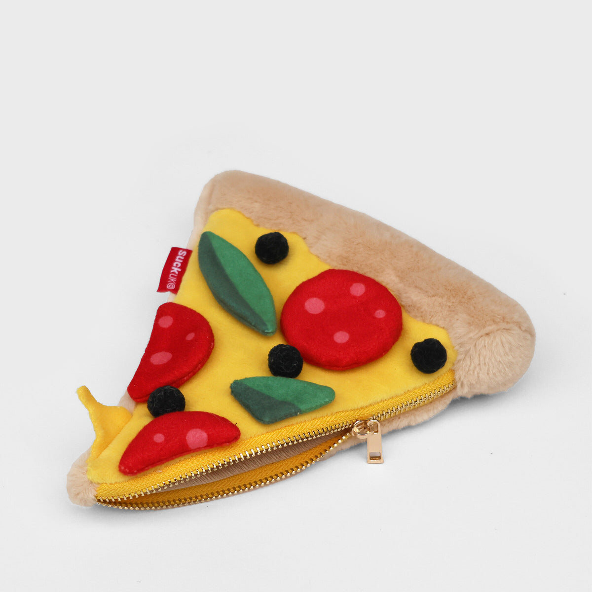 Pochette Plush Zip Pouch Pizza