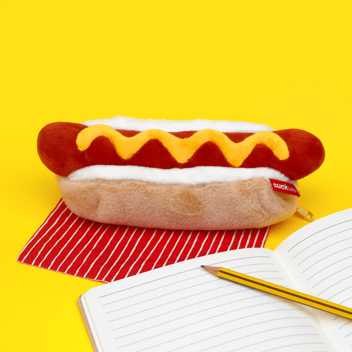 Pochette Plush Zip Pouch Hot-Dog