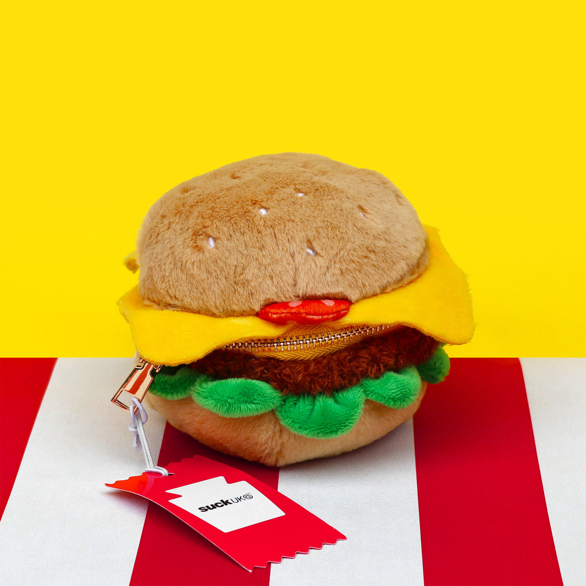 Pochette Plush Zip Pouch Hamburger