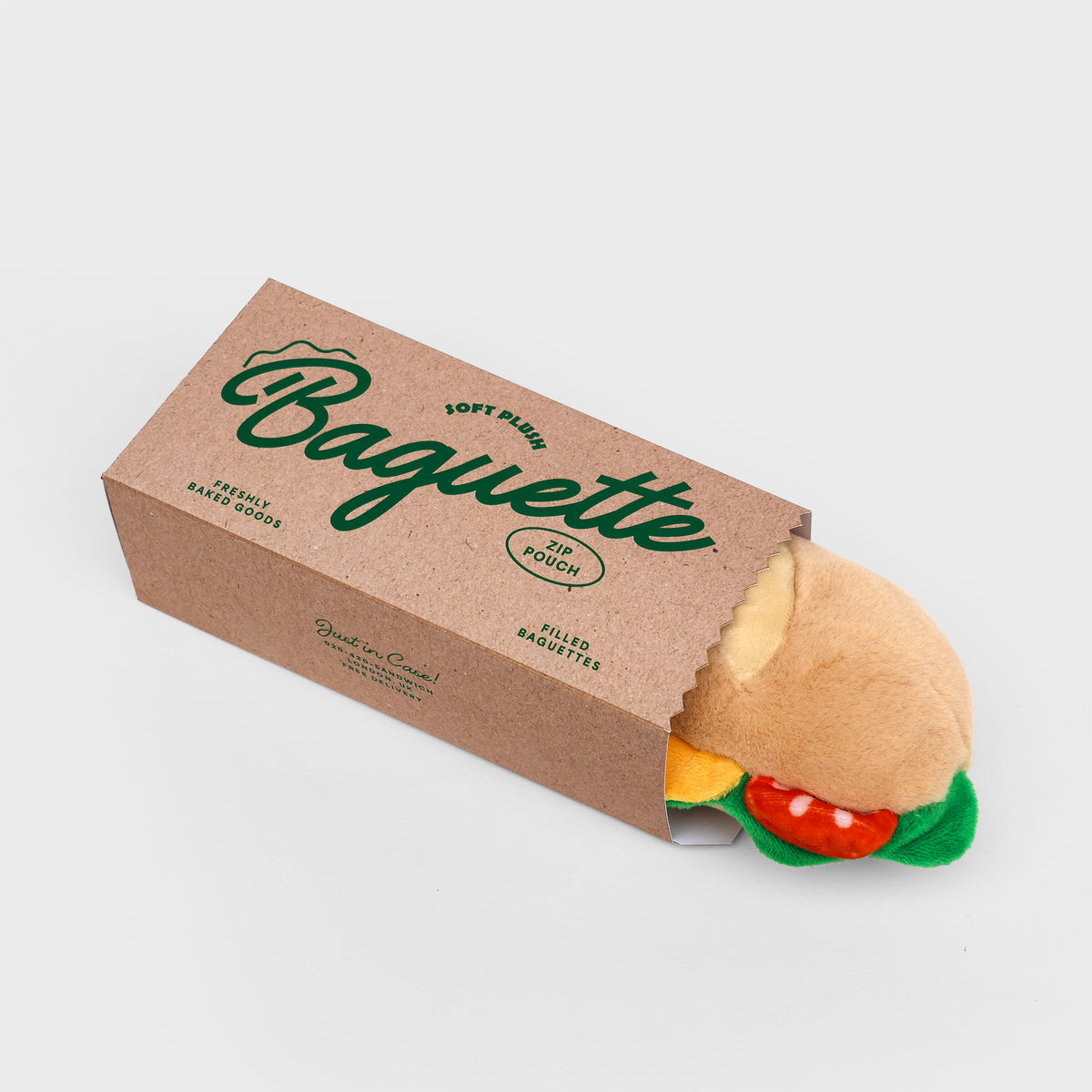 Pochette Plush Zip Pouch Baguette