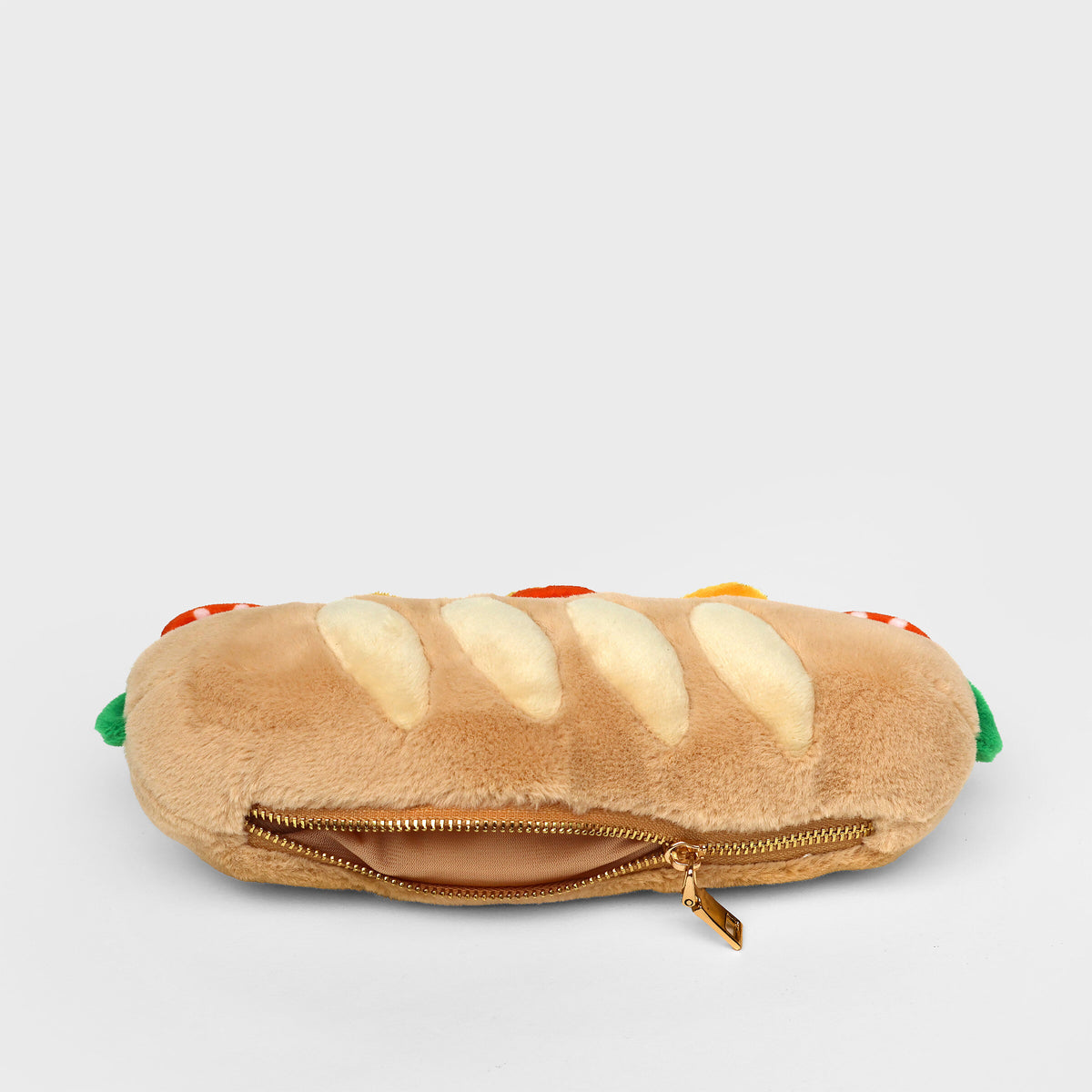 Pochette Plush Zip Pouch Baguette