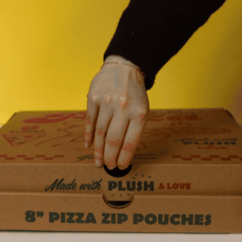 Pochette Plush Zip Pouch Pizza