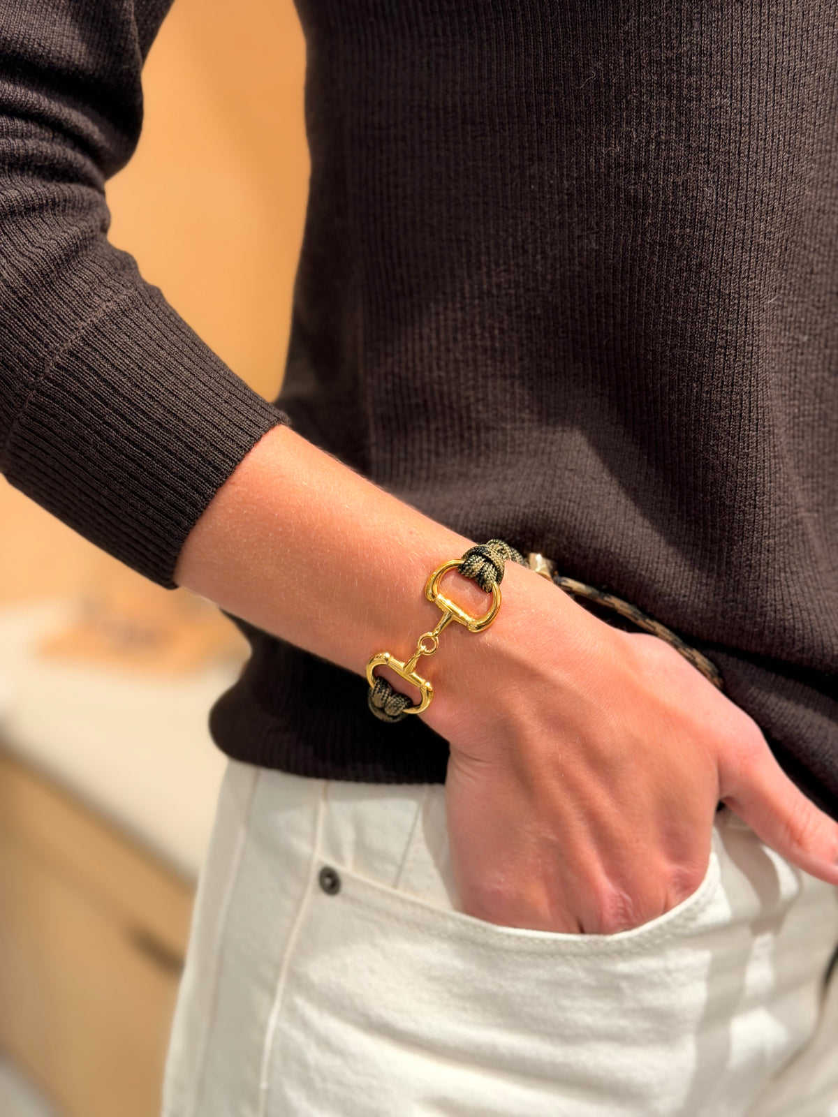 Armband Nilu Horsebit Small Khaki