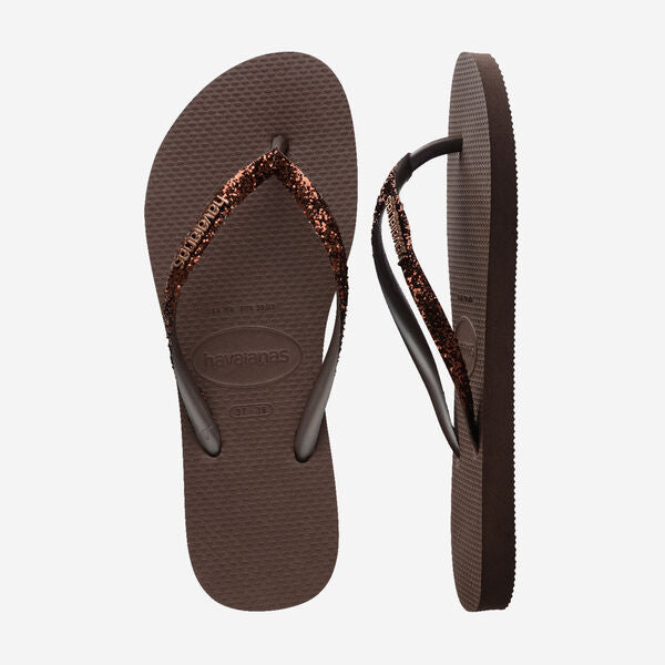 Havaianas Slim Glitter II Dark Brown