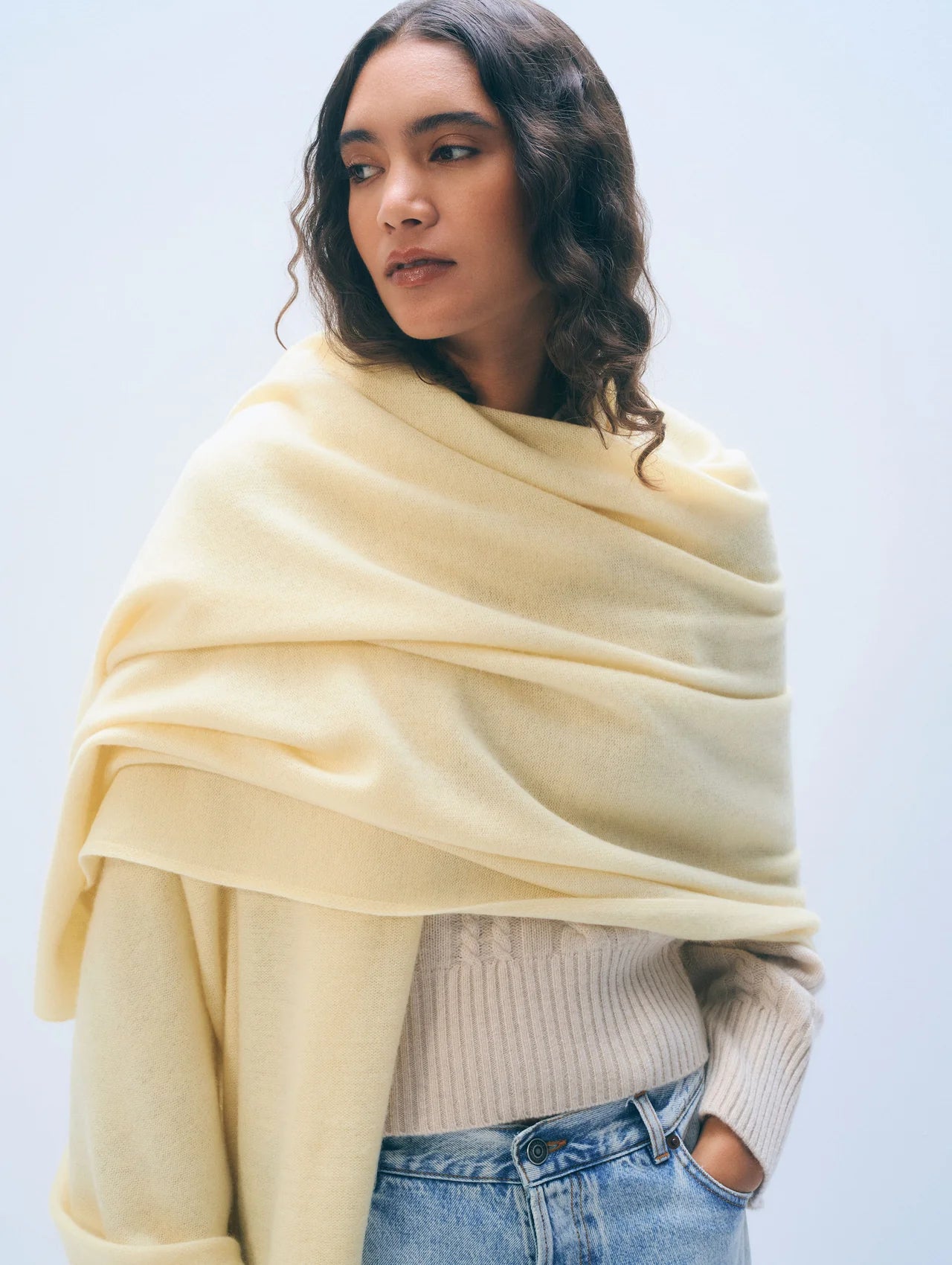 Sjaal White + Warren Travel Wrap