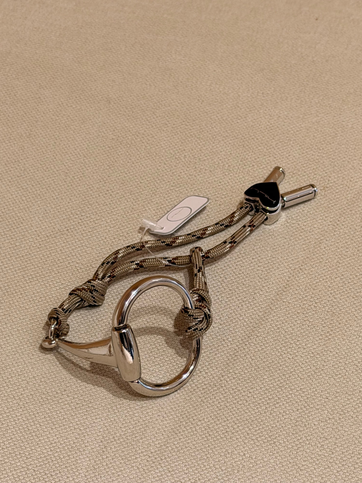 Armband Nilu Big Horsebit Beige