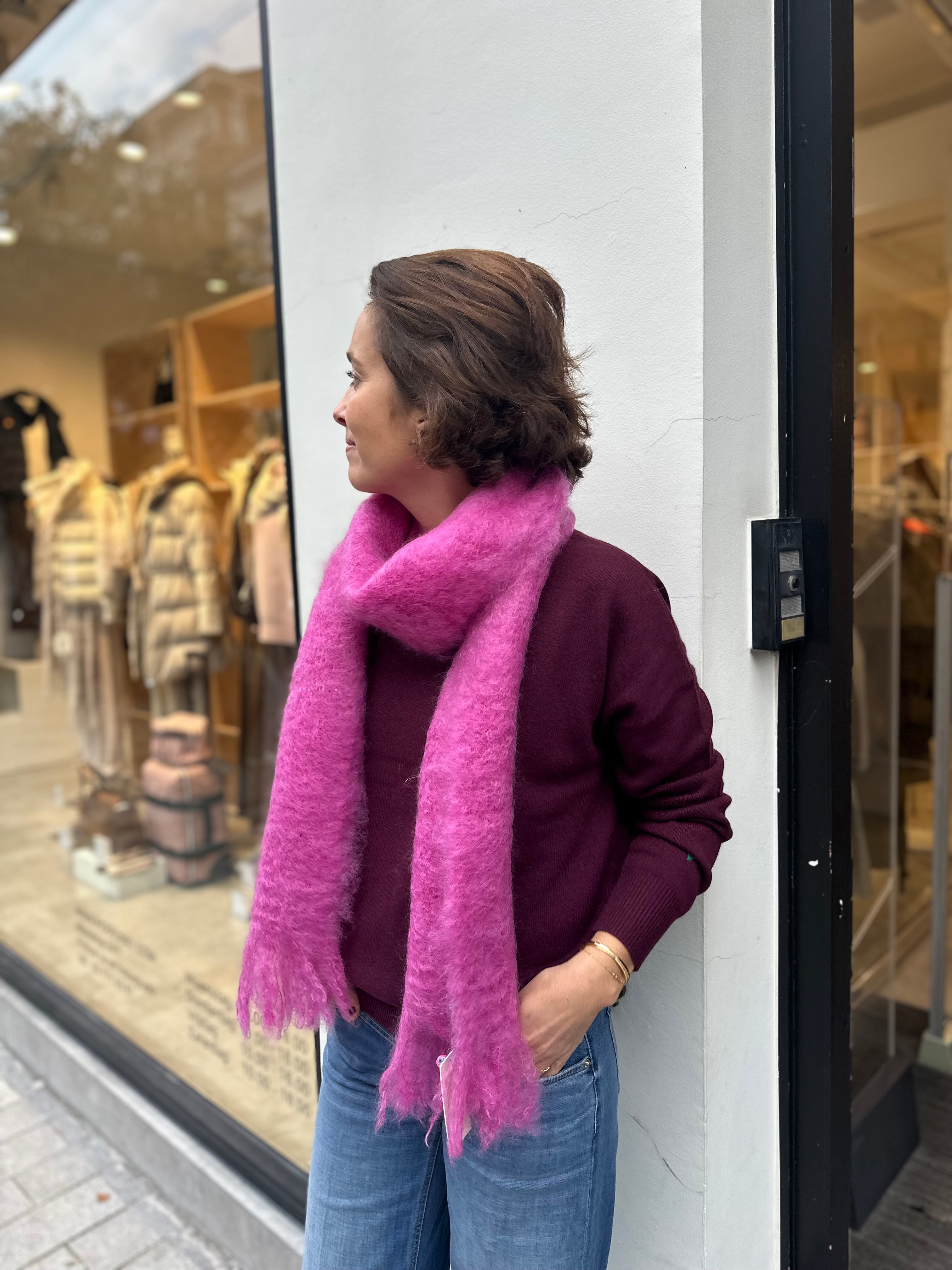 Sjaal Lulah Fluffy Classic Uni Fuchsia