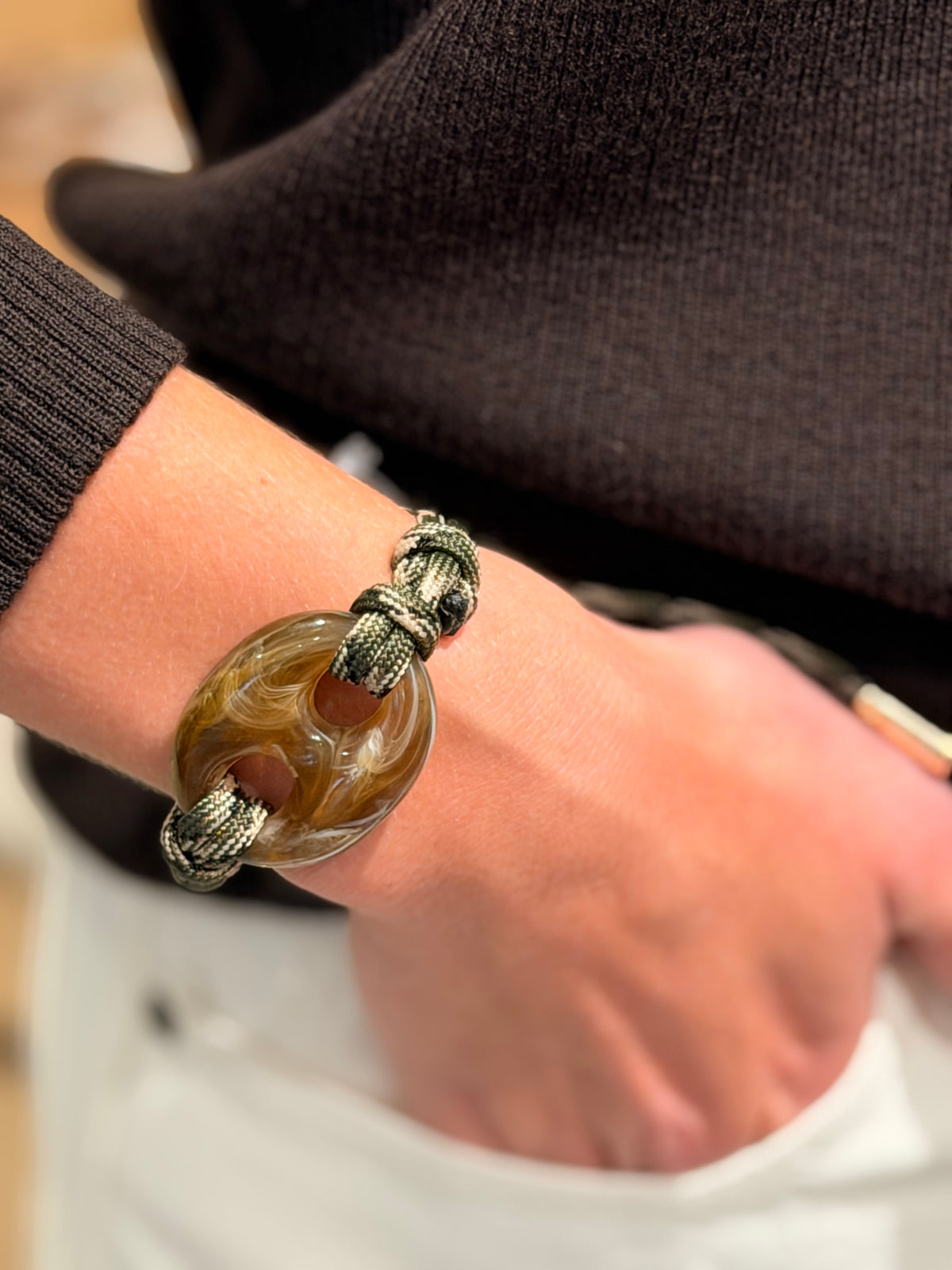Armband Nilu M Beige Khaki