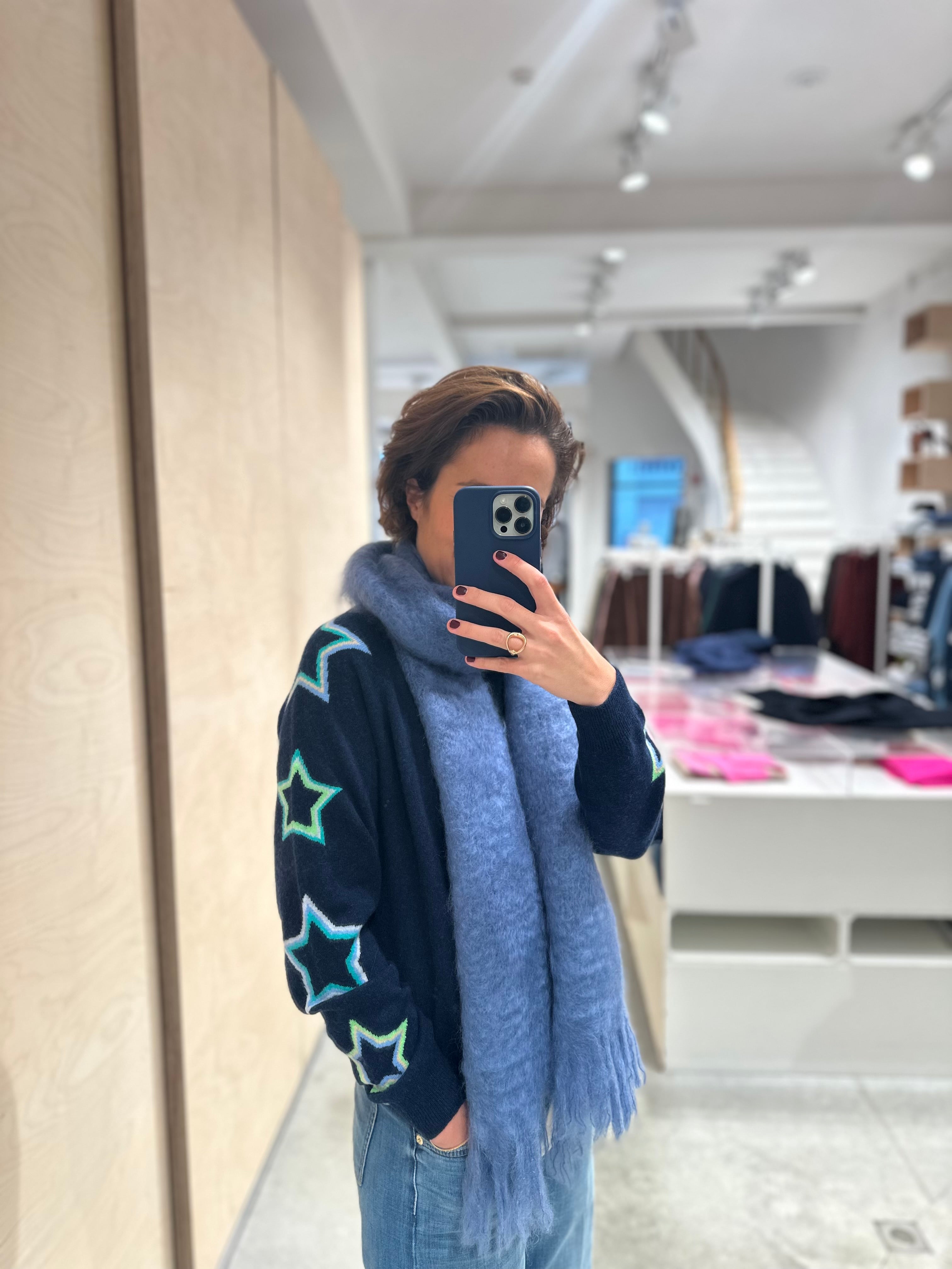 Sjaal Lulah Fluffy Classic Uni Dark Denim