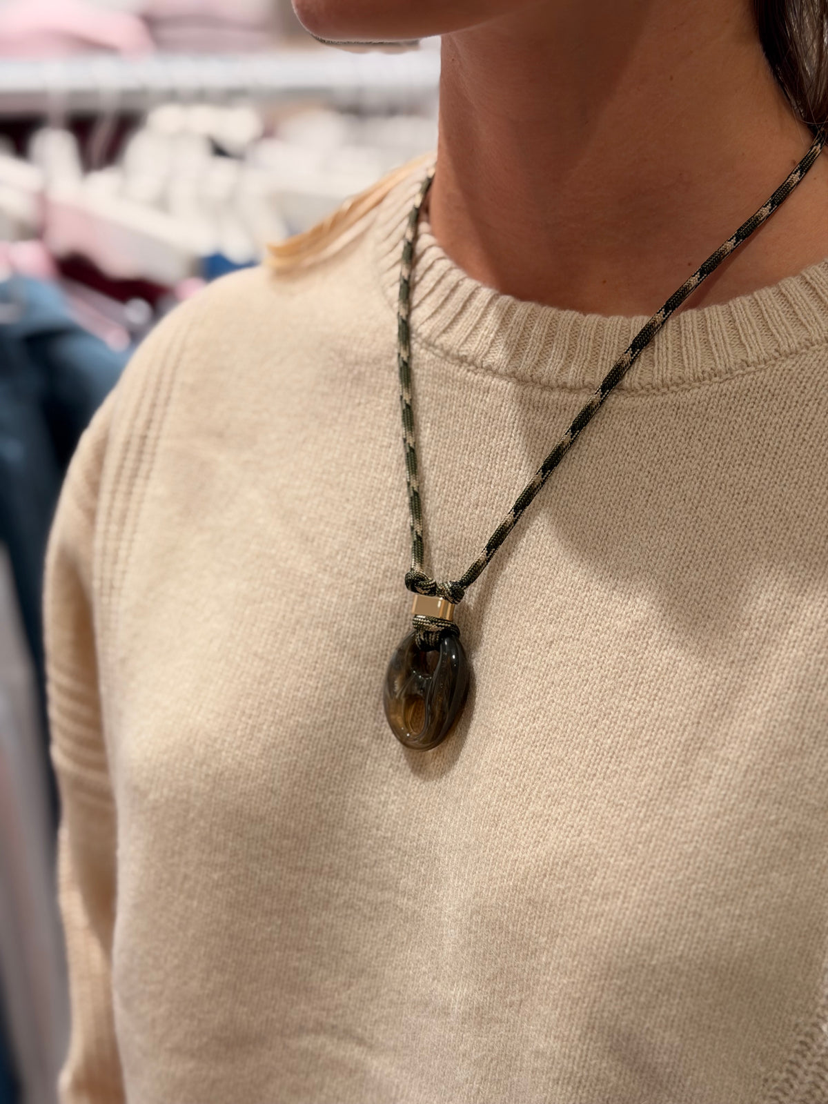 Halketting Nilu Khaki Khaki