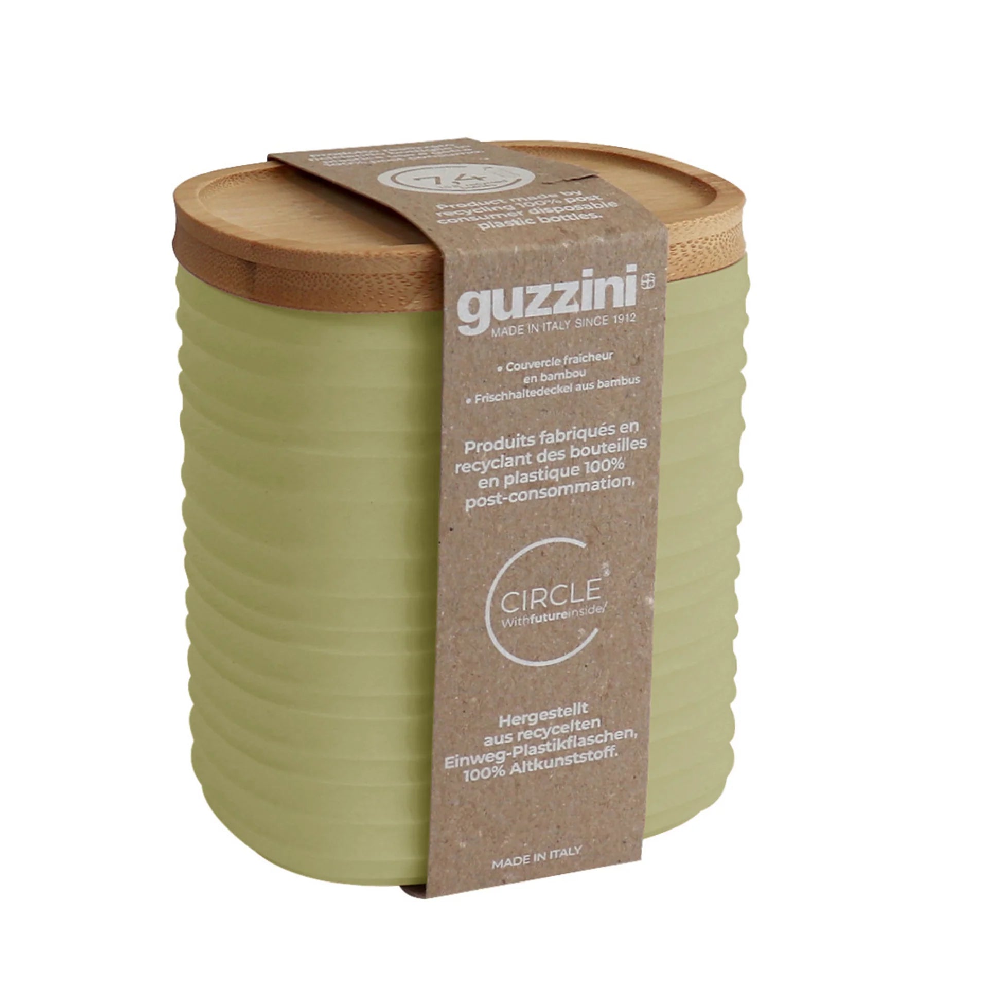 Bewaardoos Tierra Guzzini met Bamboe Deksel M Groen