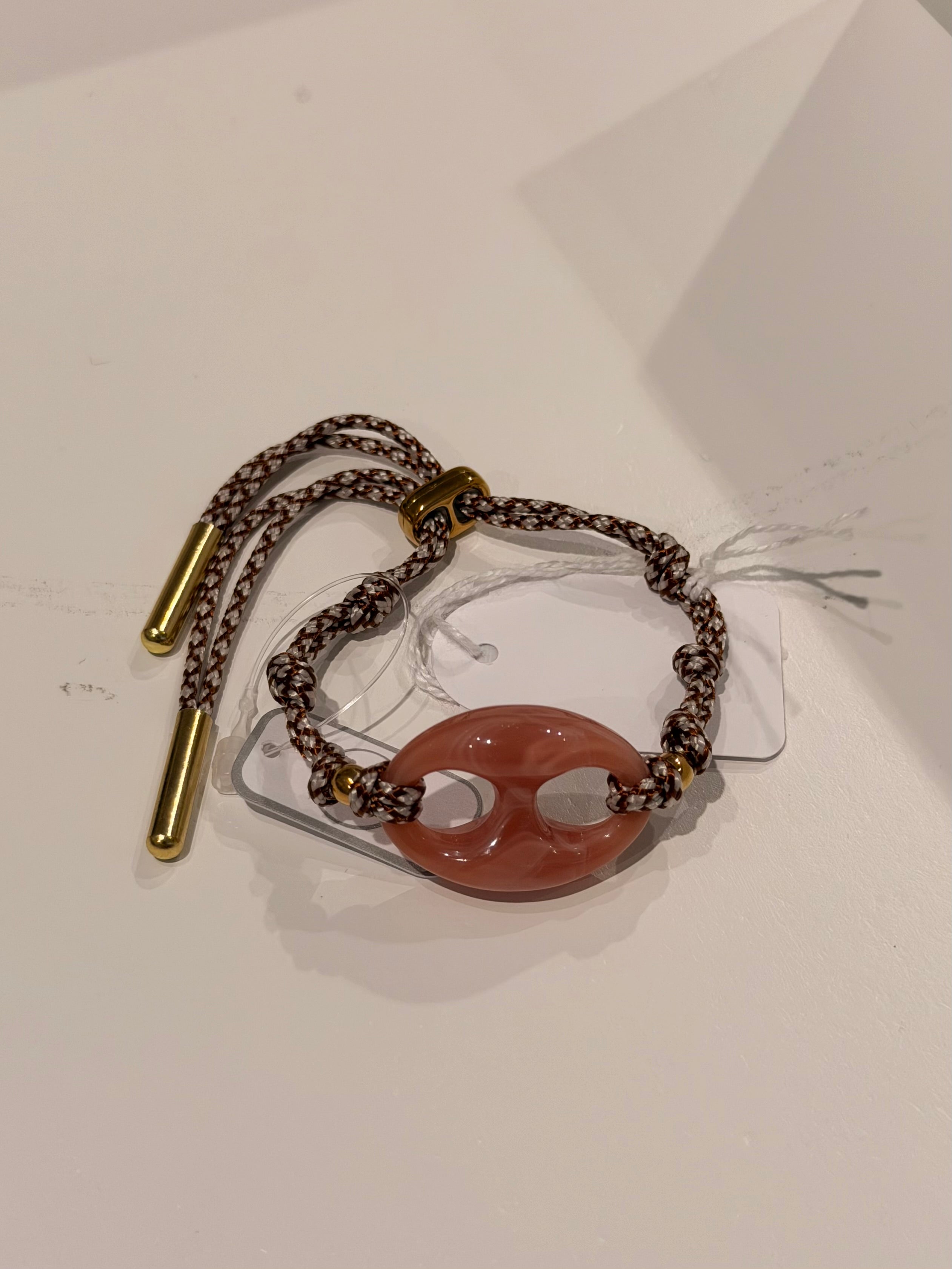 Armband Nilu S Roze Bruin
