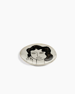 Bord La Mere Rond Tekening Marie D20 H2 cm Off-White