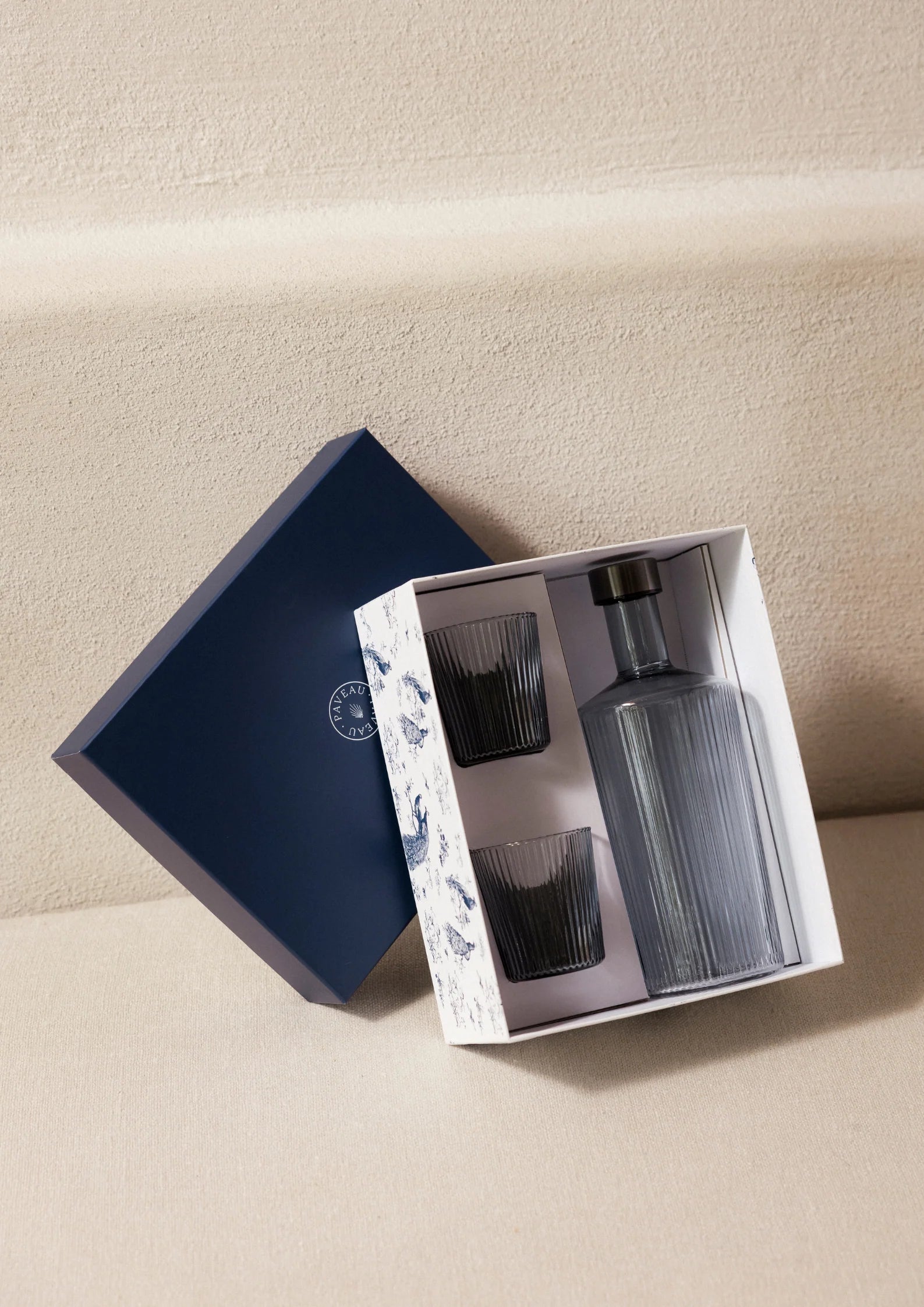 Giftbox Paveau Karaf + 2 Glazen Twilight